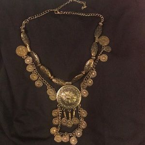 Gold statement necklace